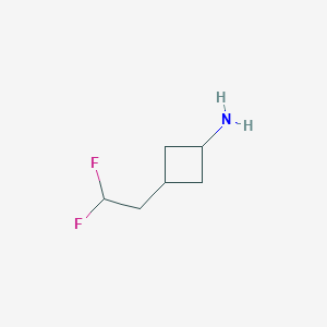molecular formula C6H11F2N B13072847 3-(2,2-Difluoroethyl)cyclobutan-1-amine 