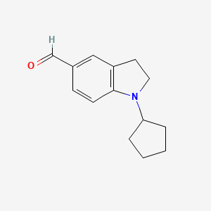 1-Cyclopentyl-2,3-dihydro-1H-indole-5-carbaldehyde