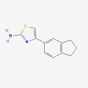 molecular formula C12H12N2S B1307312 4-(2,3-dihydro-1H-inden-5-yl)-1,3-thiazol-2-amine CAS No. 59543-75-8
