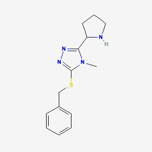 3-Benzylsulfanyl-4-methyl-5-pyrrolidin-2-yl-4H-[1,2,4]triazole