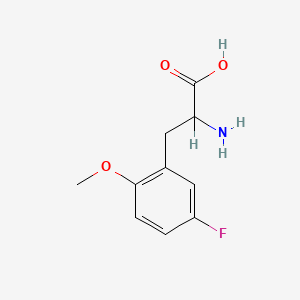 molecular formula C10H12FNO3 B1307331 5-FLUORO-2-METHOXY-DL-PHENYLALANINE CAS No. 603105-80-2