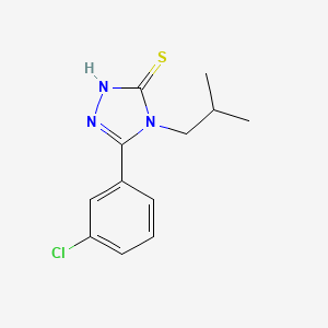 molecular formula C12H14ClN3S B1307340 5-(3-Chlorophenyl)-4-isobutyl-4H-1,2,4-triazole-3-thiol CAS No. 26028-64-8