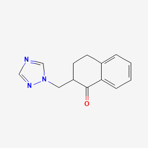molecular formula C13H13N3O B1307341 2-(1H-1,2,4-triazol-1-ylmethyl)-3,4-dihydronaphthalen-1(2H)-one CAS No. 95987-35-2