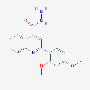 molecular formula C18H17N3O3 B1307373 2-(2,4-二甲氧基苯基)喹啉-4-碳酰肼 CAS No. 438211-61-1