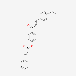molecular formula C27H24O3 B1307388 4-[3-(4-Isopropylphenyl)acryloyl]phenyl 3-phenylacrylate 