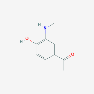molecular formula C9H11NO2 B130739 1-[4-Hydroxy-3-(methylamino)phenyl]ethanone CAS No. 151719-76-5