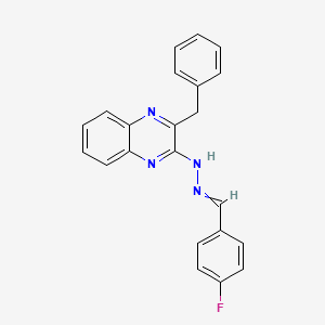 4-fluorobenzenecarbaldehyde N-(3-benzyl-2-quinoxalinyl)hydrazone