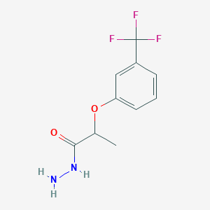 molecular formula C10H11F3N2O2 B1307400 2-[3-(Trifluoromethyl)phenoxy]propanohydrazide CAS No. 667413-01-6