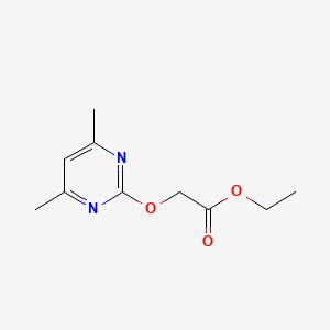 molecular formula C10H14N2O3 B1307402 2-(4,6-二甲基嘧啶-2-基)氧基乙酸乙酯 CAS No. 77165-99-2
