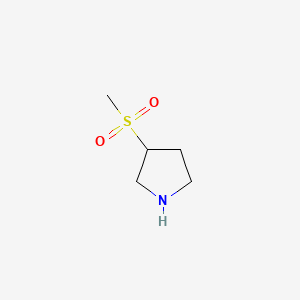 molecular formula C5H11NO2S B1307419 3-(Methylsulfonyl)pyrrolidine CAS No. 433980-62-2