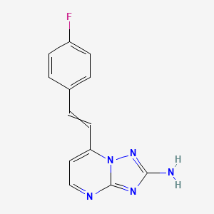 molecular formula C13H10FN5 B1307433 7-(4-Fluorostyryl)[1,2,4]triazolo[1,5-a]pyrimidin-2-amine 