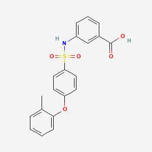 molecular formula C20H17NO5S B1307434 苯甲酸，3-[[[4-(2-甲基苯氧基)苯基]磺酰基]氨基]- CAS No. 612045-19-9