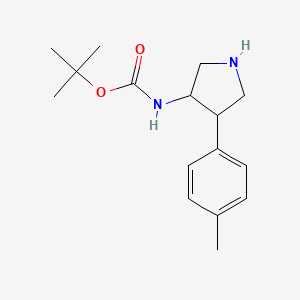 molecular formula C16H24N2O2 B1307442 Tert-butyl 4-p-tolylpyrrolidin-3-ylcarbamate CAS No. 1022605-11-3