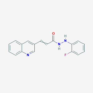 N'-(2-fluorophenyl)-3-quinolin-3-ylprop-2-enehydrazide