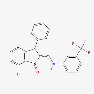 7-Fluoro-3-phenyl-2-{[3-(trifluoromethyl)anilino]methylene}-1-indanone