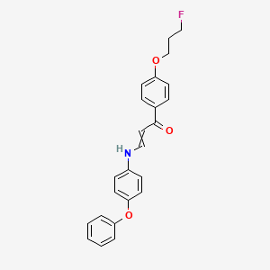 (E)-1-[4-(3-fluoropropoxy)phenyl]-3-(4-phenoxyanilino)-2-propen-1-one
