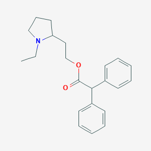 molecular formula C22H27NO2 B013075 Diphenylacetic acid 2-(1-ethyl-2-pyrrolidinyl)ethyl ester CAS No. 102476-22-2