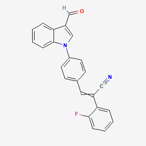 (Z)-2-(2-fluorophenyl)-3-[4-(3-formyl-1H-indol-1-yl)phenyl]-2-propenenitrile