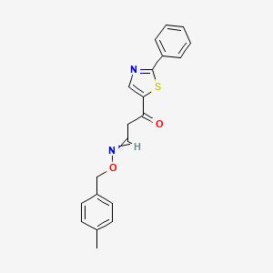 molecular formula C20H18N2O2S B1307510 3-oxo-3-(2-phenyl-1,3-thiazol-5-yl)propanal O-(4-methylbenzyl)oxime 