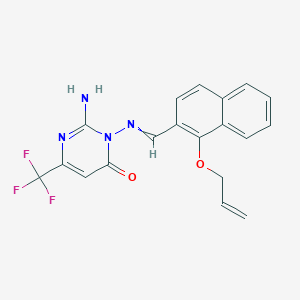 3-({(E)-[1-(allyloxy)-2-naphthyl]methylidene}amino)-2-amino-6-(trifluoromethyl)-4(3H)-pyrimidinone