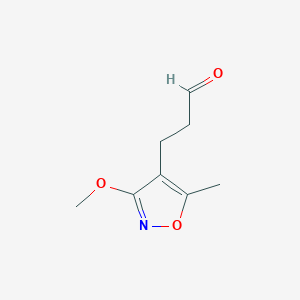 molecular formula C8H11NO3 B130752 3-(3-Methoxy-5-methyl-4-isoxazolyl)propionaldehyde CAS No. 154229-60-4