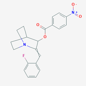 2-[(Z)-(2-fluorophenyl)methylidene]-1-azabicyclo[2.2.2]oct-3-yl 4-nitrobenzenecarboxylate