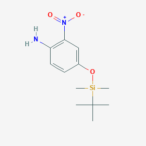 molecular formula C12H20N2O3Si B130754 4-{[Tert-butyl(dimethyl)silyl]oxy}-2-nitroaniline CAS No. 215656-99-8