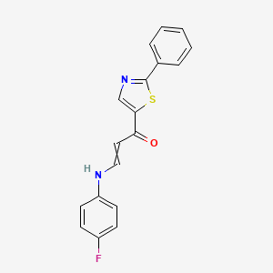 3-(4-Fluoroanilino)-1-(2-phenyl-1,3-thiazol-5-yl)-2-propen-1-one