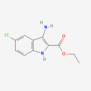 molecular formula C11H11ClN2O2 B1307556 ethyl 3-amino-5-chloro-1H-indole-2-carboxylate CAS No. 62578-58-9