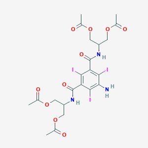 molecular formula C22H26I3N3O10 B130757 N,N'-Bis[2-(acetyloxy)-1-[(acetyloxy)methyl]ethyl]-5-amino-2,4,6-triiodo-1,3-benzenedicarboxamide CAS No. 148051-08-5
