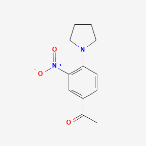 molecular formula C12H14N2O3 B1307590 1-(3-Nitro-4-pyrrolidin-1-ylphenyl)ethanone CAS No. 887595-31-5
