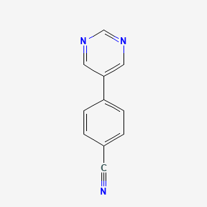 molecular formula C11H7N3 B1307601 4-(5-Pyrimidinyl)benzonitrile CAS No. 893734-29-7