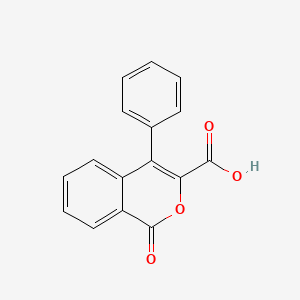 molecular formula C16H10O4 B1307614 1-oxo-4-phenyl-1H-isochromene-3-carboxylic acid CAS No. 37617-98-4