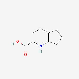 molecular formula C9H15NO2 B13076173 Octahydro-1H-cyclopenta[B]pyridine-2-carboxylic acid 