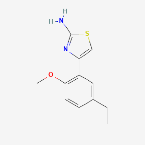 molecular formula C12H14N2OS B1307620 4-(5-Ethyl-2-methoxy-phenyl)-thiazol-2-ylamine CAS No. 383132-58-9