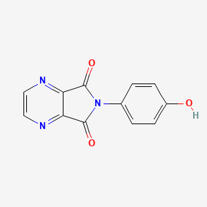 molecular formula C12H7N3O3 B1307626 6-(4-hydroxyphenyl)-5H-pyrrolo[3,4-b]pyrazine-5,7(6H)-dione CAS No. 313519-01-6