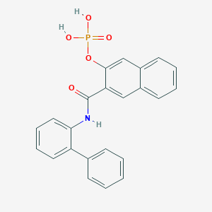 molecular formula C23H18NO5P B130763 3-Hydroxy-N-(2'-biphenyl)-2-naphthalenecarboxamide phosphate CAS No. 140446-67-9