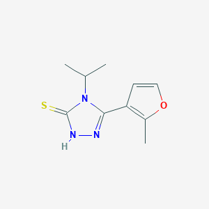 molecular formula C10H13N3OS B1307648 4-isopropyl-5-(2-methyl-3-furyl)-4H-1,2,4-triazole-3-thiol CAS No. 588682-90-0