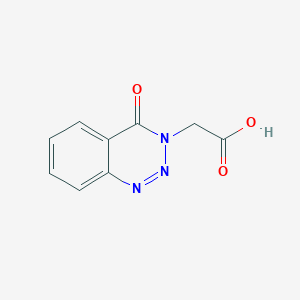 molecular formula C9H7N3O3 B1307659 4-Ketobenztriazine-CH2COOH CAS No. 97609-01-3