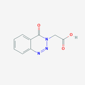 molecular formula C9H7N3O3 B1307659 (4-oxo-1,2,3-benzotriazin-3(4H)-yl)acetic acid CAS No. 97609-01-3