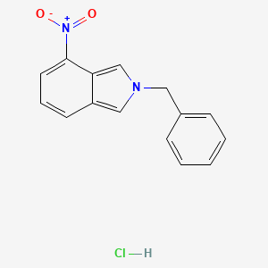 molecular formula C15H13ClN2O2 B13076627 2-Benzyl-4-nitroisoindolinehydrochloride 