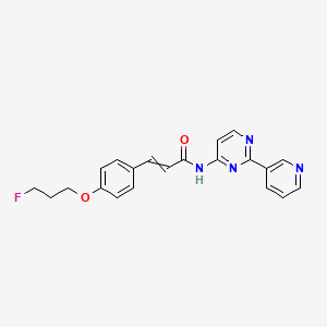 molecular formula C21H19FN4O2 B1307666 3-[4-(3-fluoropropoxy)phenyl]-N-(2-pyridin-3-ylpyrimidin-4-yl)prop-2-enamide 