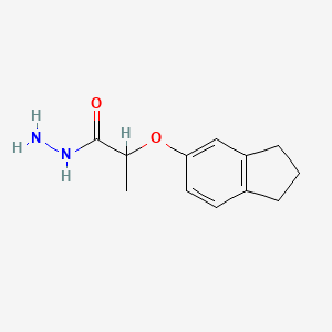 molecular formula C12H16N2O2 B1307674 2-(2,3-dihydro-1H-inden-5-yloxy)propanohydrazide CAS No. 669745-23-7