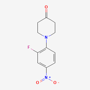 molecular formula C11H11FN2O3 B1307676 1-(2-Fluoro-4-nitrophenyl)piperidin-4-one CAS No. 439097-58-2
