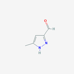 molecular formula C5H6N2O B1307694 5-methyl-1H-pyrazole-3-carbaldehyde CAS No. 3273-44-7