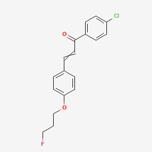 molecular formula C18H16ClFO2 B1307695 (E)-1-(4-chlorophenyl)-3-[4-(3-fluoropropoxy)phenyl]-2-propen-1-one 