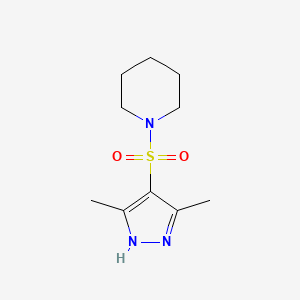 molecular formula C10H17N3O2S B1307706 1-(3,5-二甲基-1H-吡唑-4-磺酰基)-哌啶 CAS No. 91141-46-7