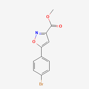 molecular formula C11H8BrNO3 B1307709 Methyl 5-(4-bromophenyl)isoxazole-3-carboxylate CAS No. 517870-15-4