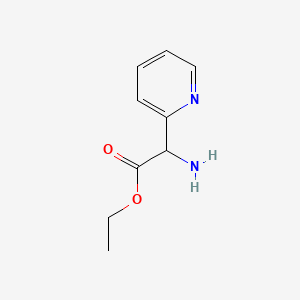 molecular formula C9H12N2O2 B1307710 Ethyl 2-amino-2-(pyridin-2-yl)acetate CAS No. 55243-15-7