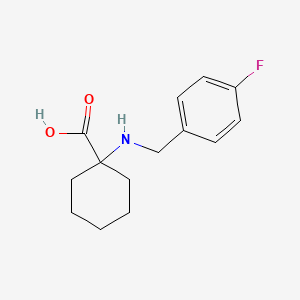 molecular formula C14H19ClFNO2 B1307711 1-[(4-Fluorobenzyl)amino]cyclohexanecarboxylic acid CAS No. 440648-00-0